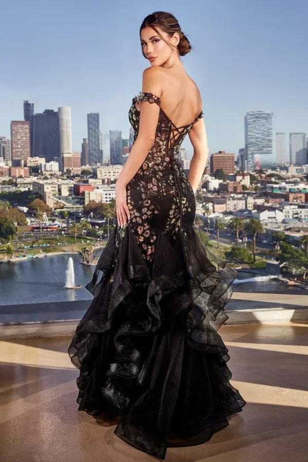 Black Prom Gown back